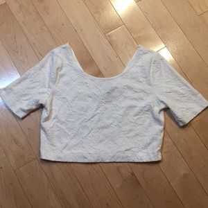 White crop top